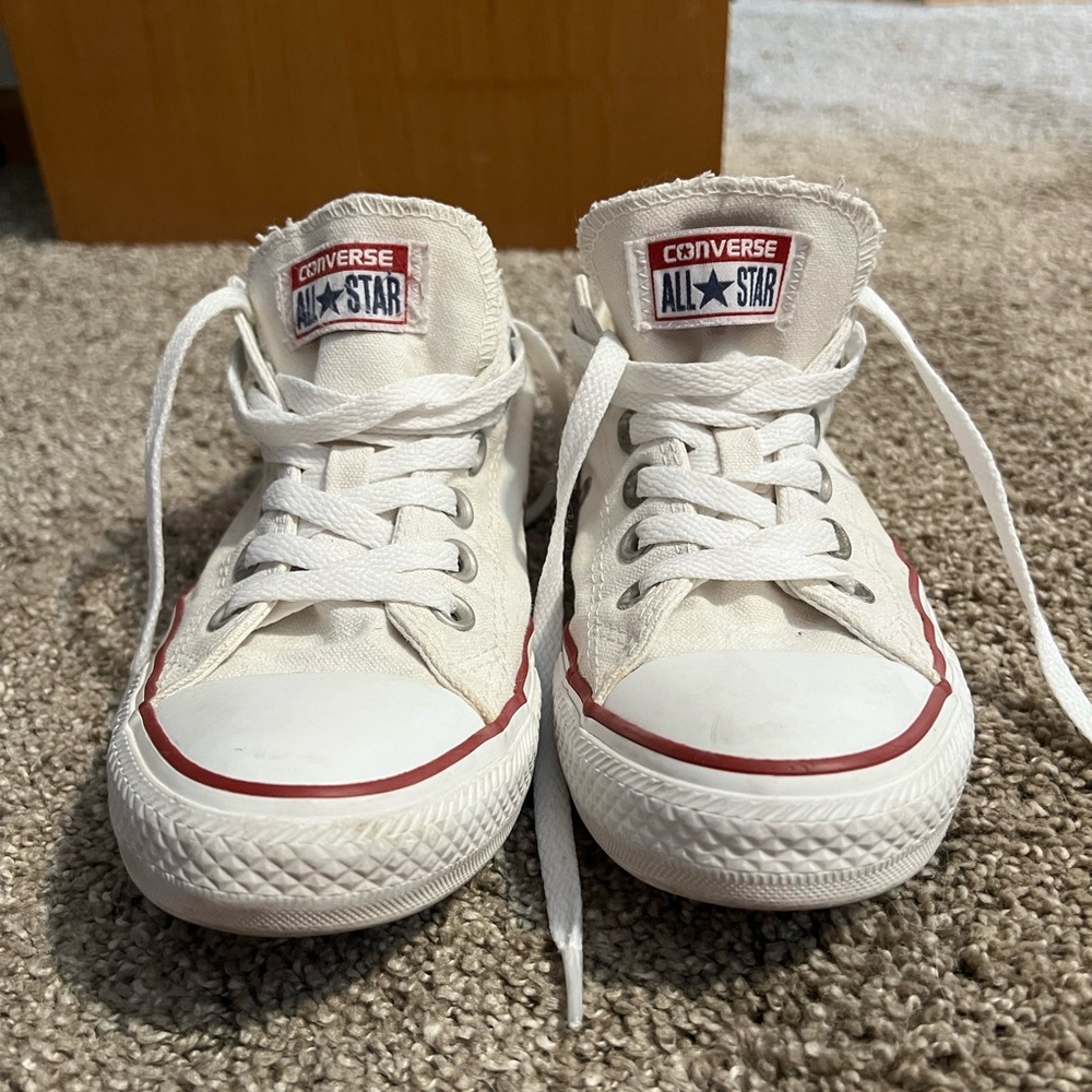 Converse All Star White and Red Sneakers